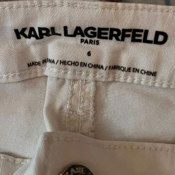 KARL LAGERFELD Paris High Rise White Jeans | Size 6 - Picture 5 of 5